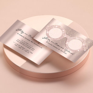 Eyewear Optical Optometrist Eyeglasses Rose Blush Business Card