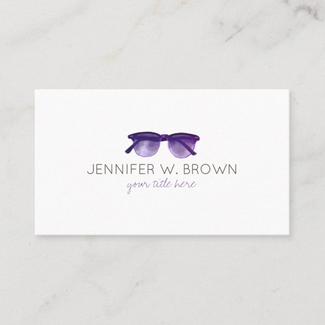 Eyewear Specialist Eye Glasses Spectacles Business Card (Front)