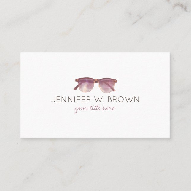 Eyewear Specialist Eye Glasses Spectacles retro Business Card (Front)