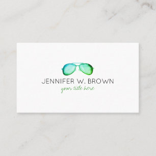 Eyewear Specialist EyeGlasses Spectacles green Business Card
