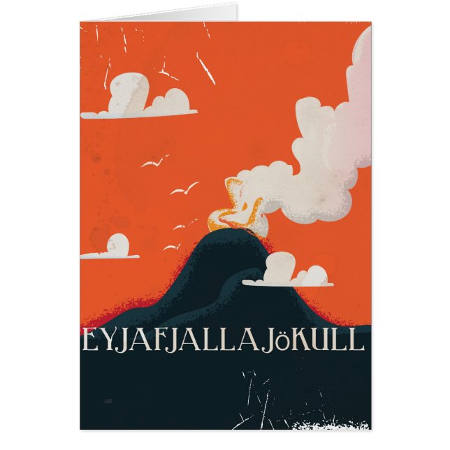 Eyjafjallajökull Volcano Travel Poster (Front)