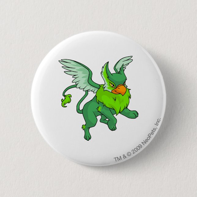 Eyrie Green 6 Cm Round Badge (Front)
