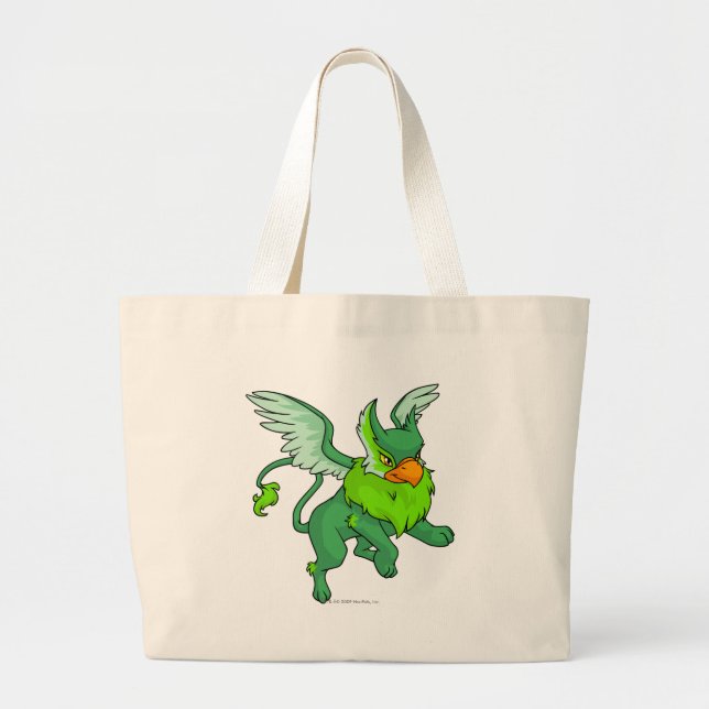 Eyrie Green Large Tote Bag (Front)