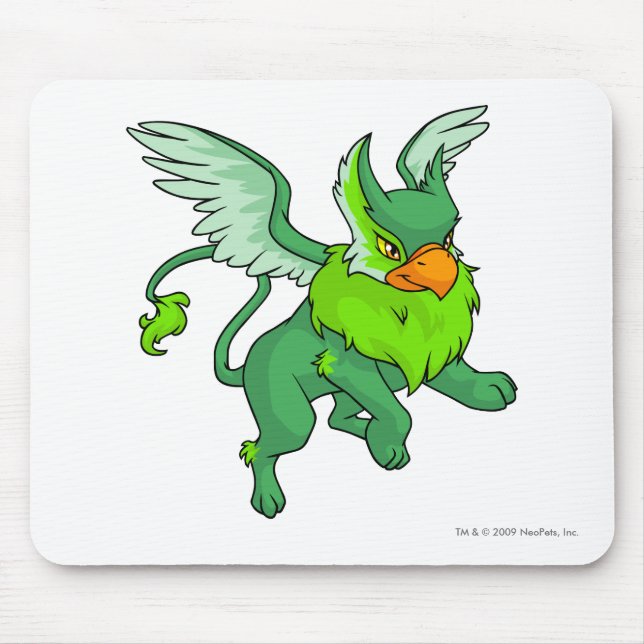 Eyrie Green Mouse Mat (Front)
