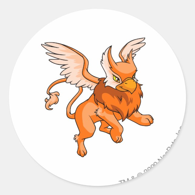 Eyrie Orange Classic Round Sticker (Front)