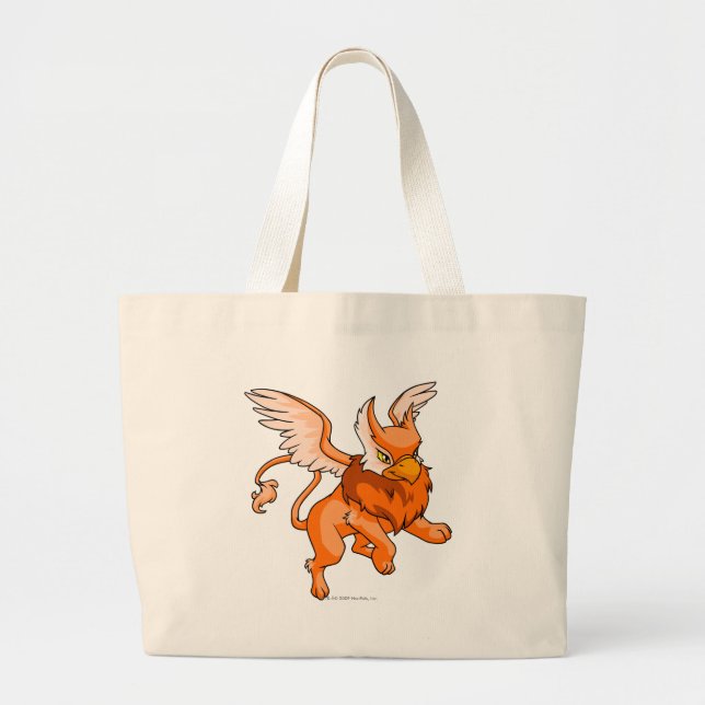 Eyrie Orange Large Tote Bag (Front)