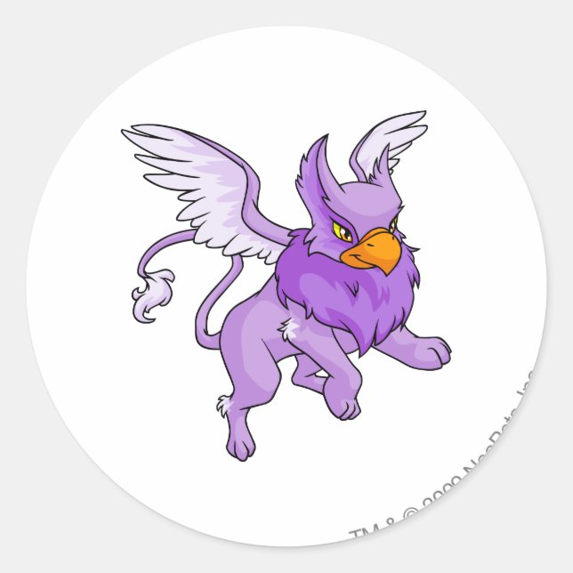 Eyrie Purple Classic Round Sticker (Front)