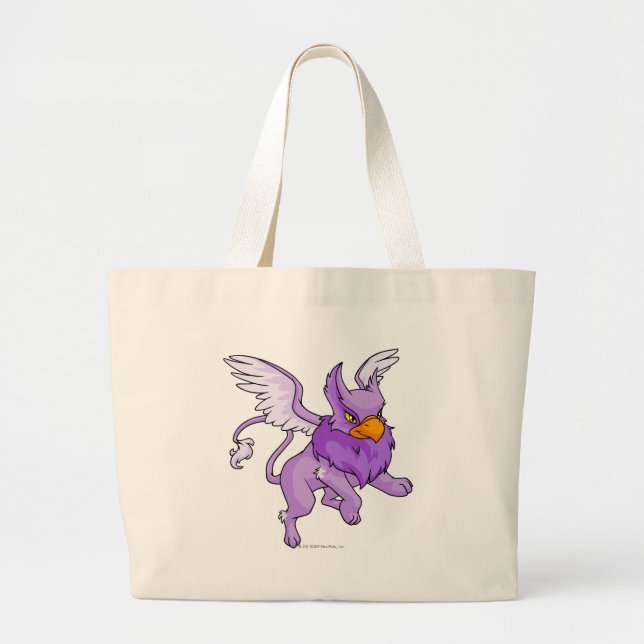 Eyrie Purple Large Tote Bag (Front)