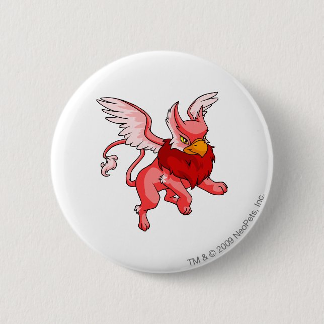 Eyrie Red 6 Cm Round Badge (Front)
