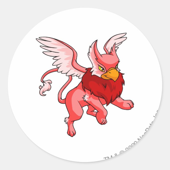 Eyrie Red Classic Round Sticker (Front)