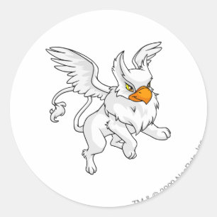 Eyrie White Classic Round Sticker