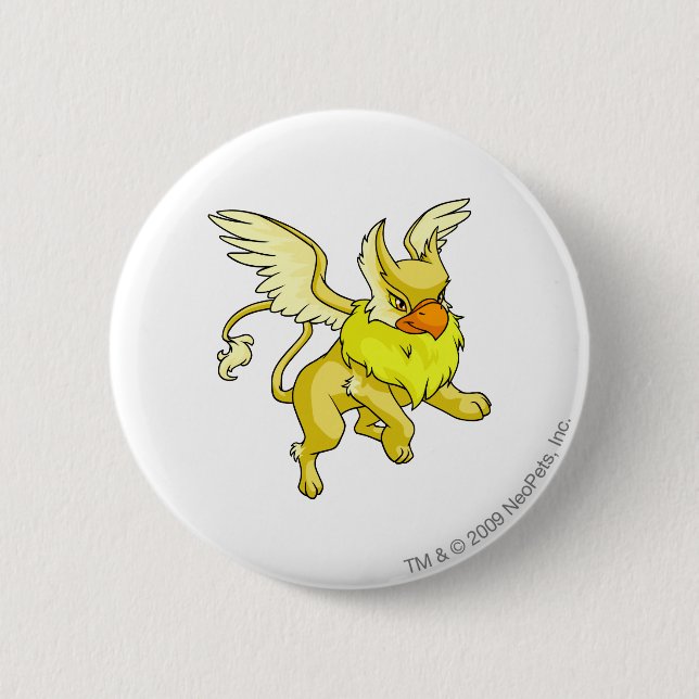 Eyrie Yellow 6 Cm Round Badge (Front)