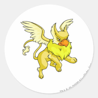 Eyrie Yellow Classic Round Sticker