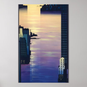 Eyvind Earle - East River - Magic Realism Poster