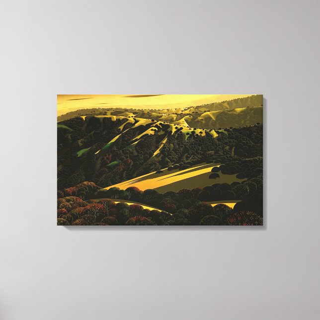 Eyvind Earle - Santa Cruz Mountains Canvas Print (Front)