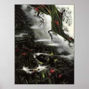 Eyvind Earle - Wisps of Fog and Branch - 1996; Un Poster