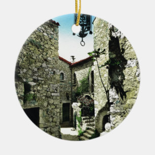 Eze, Alpes Maritime Ceramic Tree Decoration