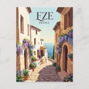 Eze, France Travel Postcard