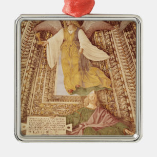 Ezekiel and Angel holding chalice of the Metal Tree Decoration