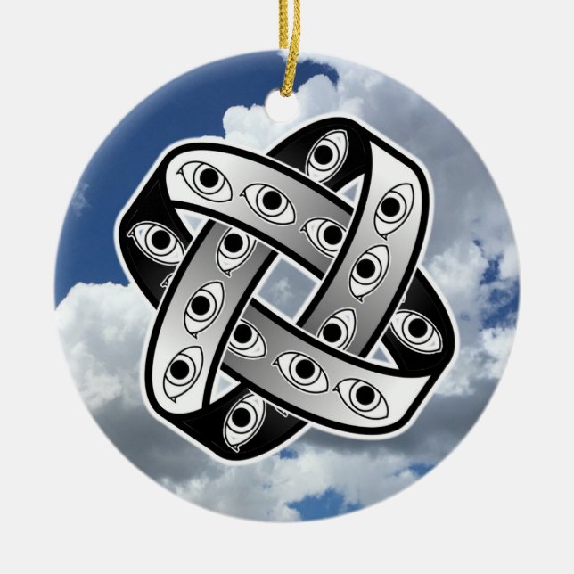 Ezekiel's Wheel Ceramic Tree Decoration (Front)