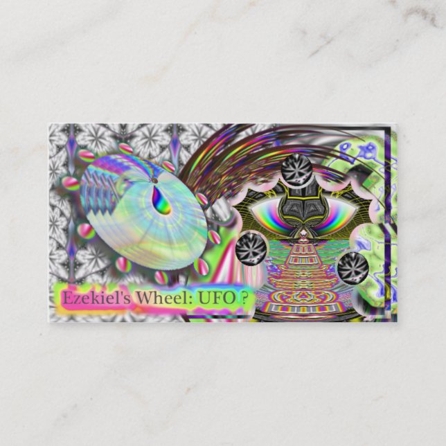 Ezekiel's Wheel of Fire: UFO business card (Front)
