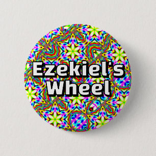Ezekiel's Wheel - Six-way kaleidoscope 6 Cm Round Badge