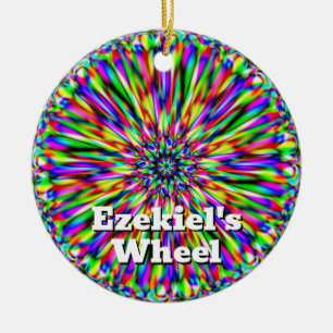 Ezekiel's Wheel (You May Change the words) Ceramic Tree Decoration