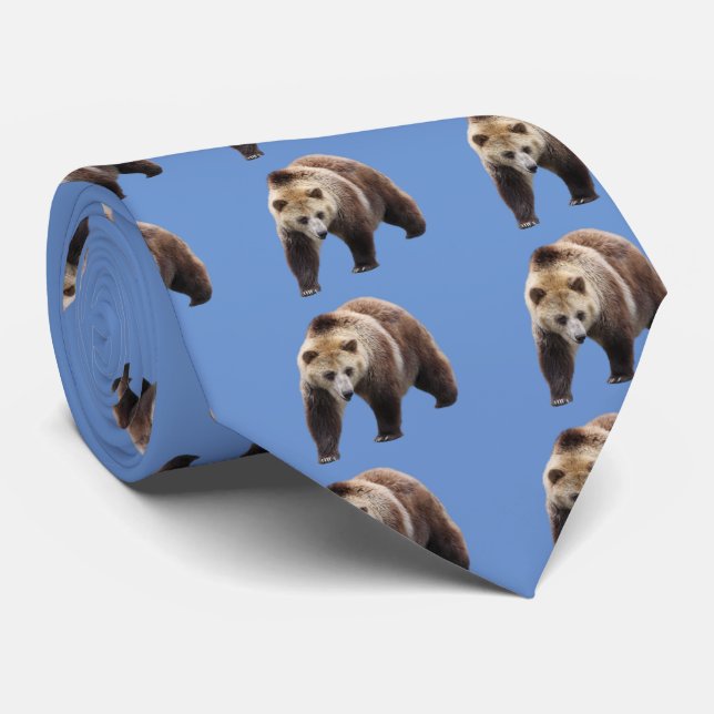 Ezobrown bear tie (Rolled)