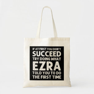 EZRA Gift Name Personalised Birthday Funny Christm Tote Bag