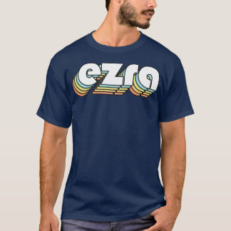 Ezra Retro Rainbow Typography Faded Style T-Shirt