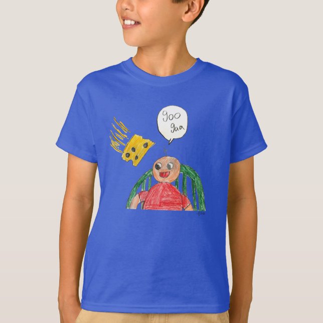 Ezra's Cheese on Your Baby's Face T-Shirt (Front)