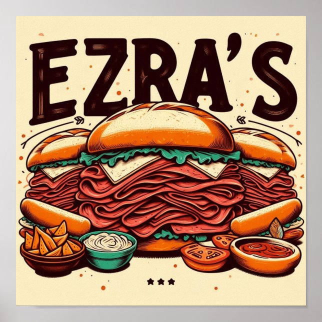 Ezra's Deli Poster (Front)