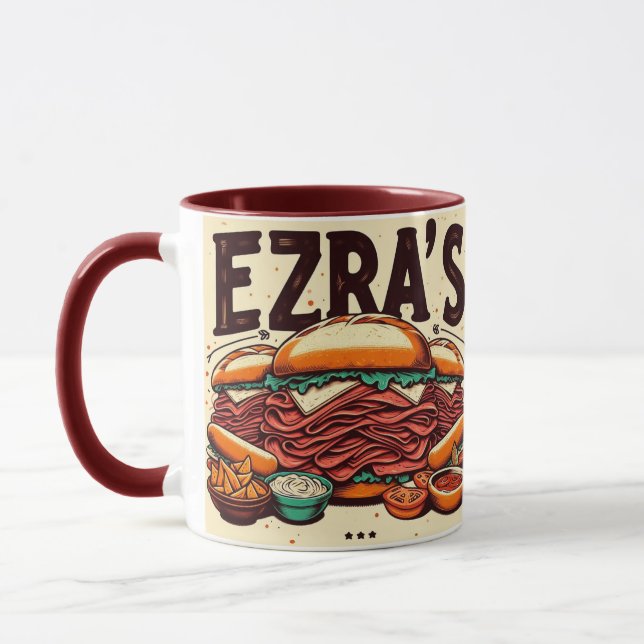 Ezra's Deli Two Tone Mug (Left)