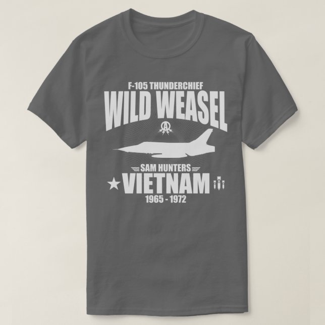 F105 Thunderchief Wild Weasel  T-Shirt (Design Front)