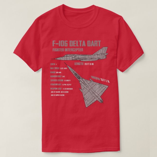 F106 Delta Dart   T-Shirt (Design Front)