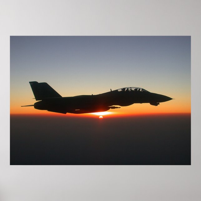 F14 Tomcat Fighter Jet Afghanistan Large Canvas Poster (Front)