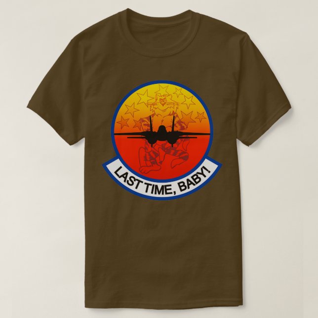 F14 Tomcat Last Time Baby  T-Shirt (Design Front)