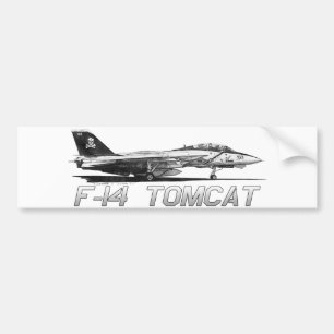F14 Tomcat VF-103 Jolly Rogers - drawing Bumper Sticker