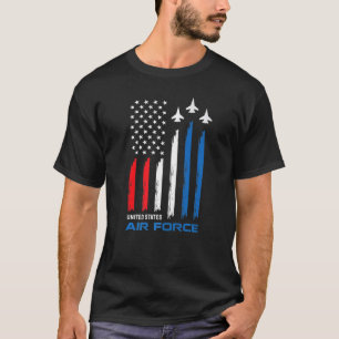 F15 Eagle Fighter Jet Usa Flag Aeroplane F 15 4th T-Shirt