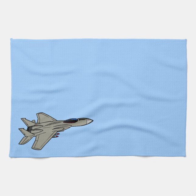 F15 Fighter Design Tea Towel (Horizontal)