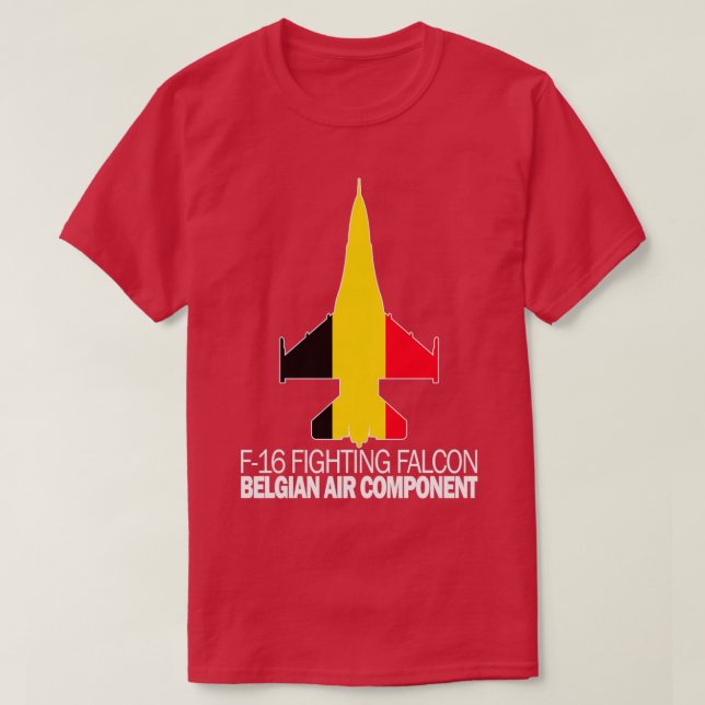 F16 Fighting Falcon Belgian Air ComponentTShirt  T-Shirt (Design Front)