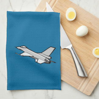 F16 Fighting Falcon Fighter Jet In Flight Tea Towel