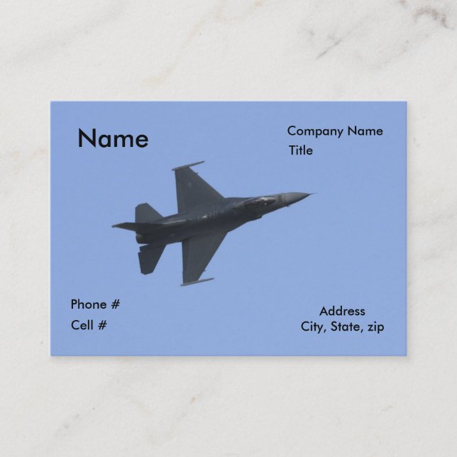 F16 side view business card (Front)