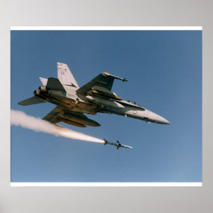 F18 Fires Sidewinder Poster