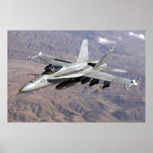 F18 Over Afghanistan Poster