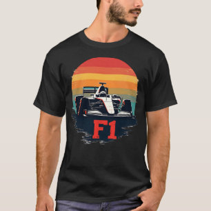 F1 Shape, vintage color sunset, f1 mask T-Shirt
