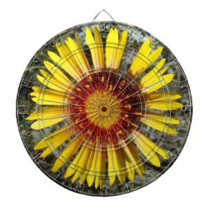 F1 Yellow Wildflower Gaillardia Dartboard