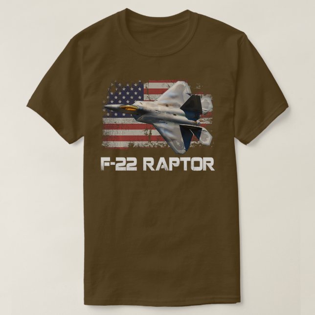 F22 Raptor  Cool Fighter Jet F22 Raptor Jet Long S T-Shirt (Design Front)