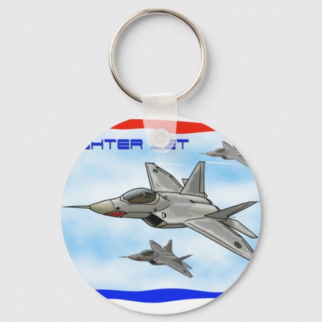 F22 Raptor fighter jet Key Ring (Front)