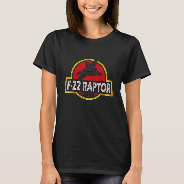 F22 Raptor Fighter Jet Pilot Aeroplane 4th Of July T-Shirt (Front)